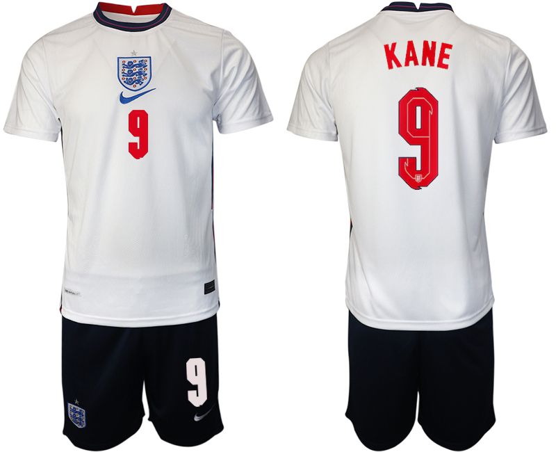 Men 2020-2021 European Cup England home white #9 Nike Soccer Jersey